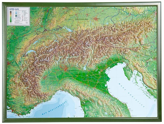 3D Reliefkarte Alpen
